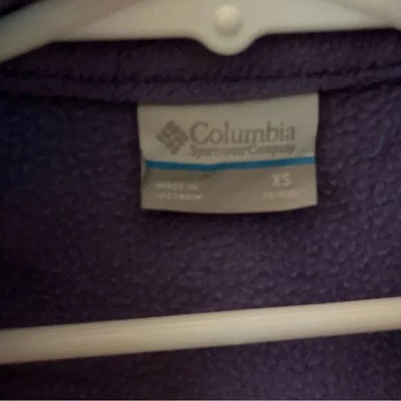 Columbia Deep Purple Fleece Jacket girls XS/6 - Picture 3 of 4
